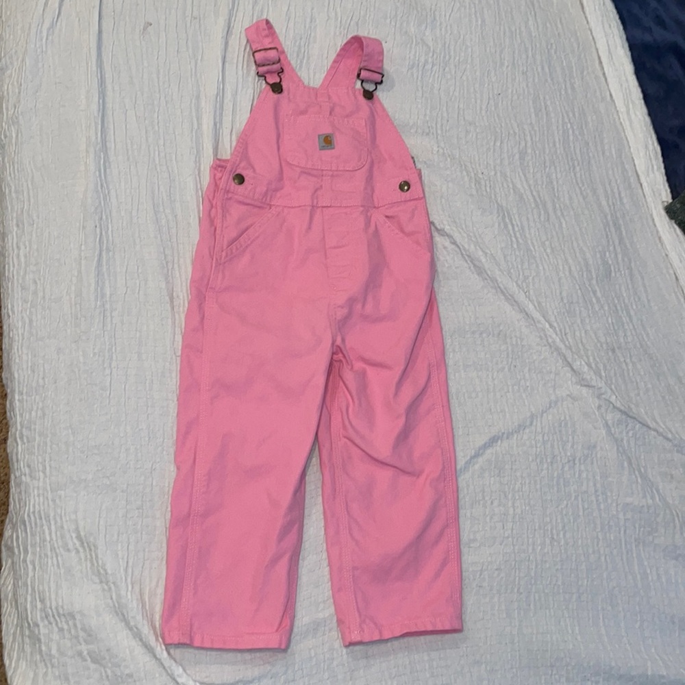 Pink 3T Carhartt overalls